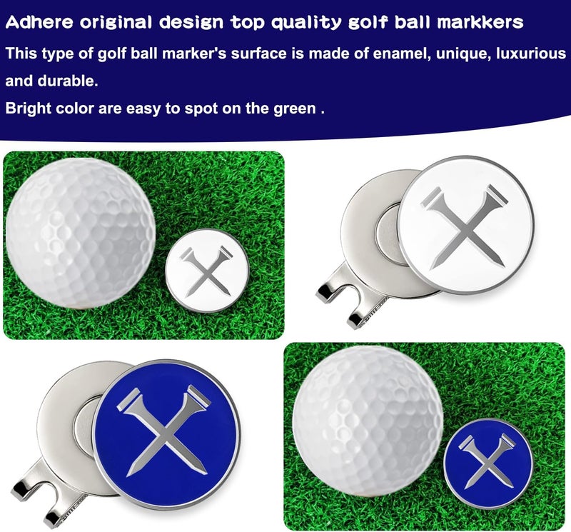 Adhere Golf Ball Markers Personlized Logo Enamel with A Strong Magnetic Hat Clips A Premium Golf Gifts for Golfer - Image 4